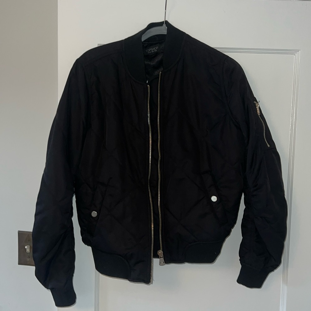 Black Topshop Bomber Jacket